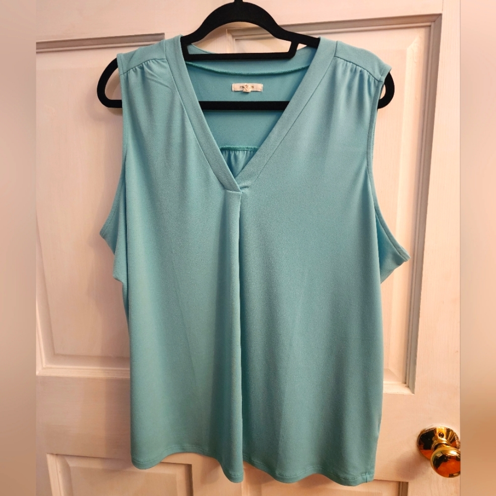 Maurices Tanktop Blouse in Robin's Egg Blue